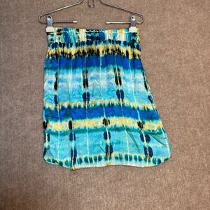 Banana Republic Skirt Women 6 Short Knee Length Silk Watercolor Art to Wear‎